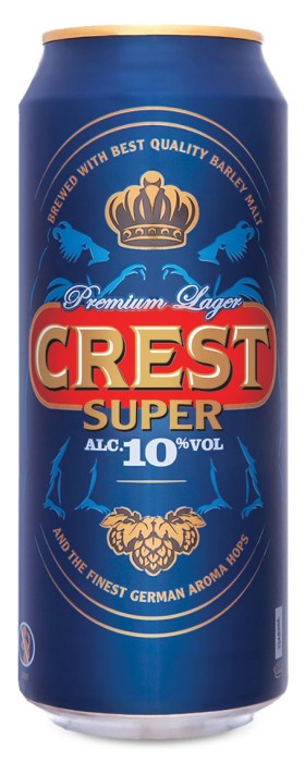 Crest 10% Super Premium Lager 500ml