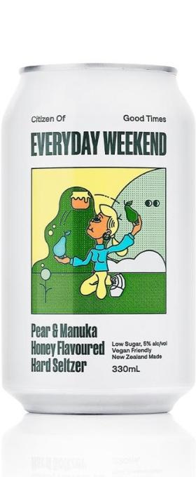 Everyday Weekend Vodka, Pear & Manuka Honey Seltzer