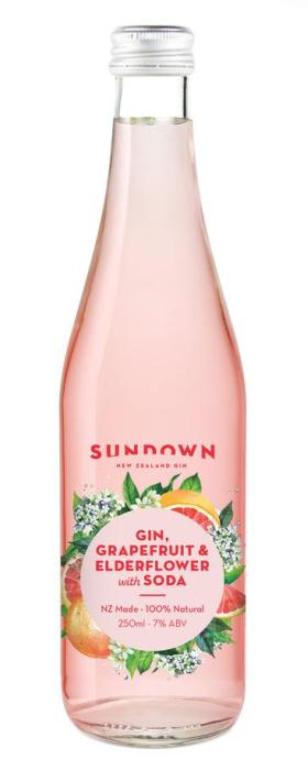Sundown Gin, Grapefruit, ElderfLower & Soda 250ml