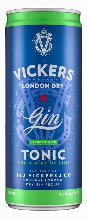 Vickers Gin & Tonic 250ml